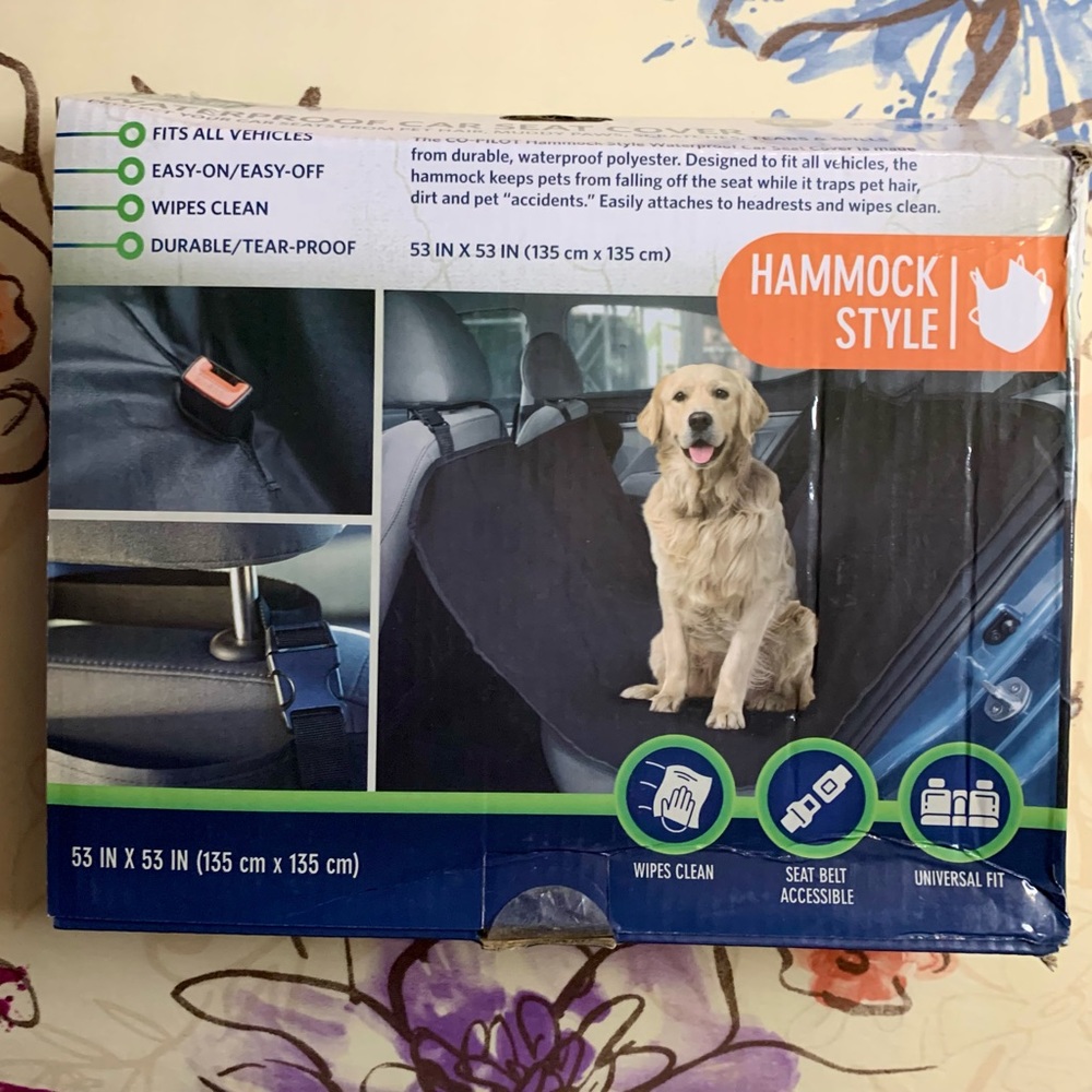 💜 Waterproof Hammock Style Car Seat Cover for Dogs - NWT